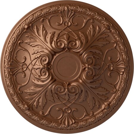 Tristan Ceiling Medallion (Fits Canopies Up To 5 1/2), Hand-Painted Polished Copper, 26OD X 3P